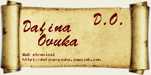 Dafina Ovuka vizit kartica